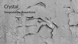  Presentation with material concrete - Presentation design with cracks building - old cracked paint background and a light gray colored foreground