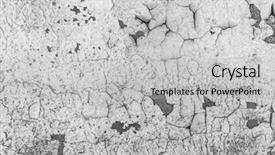  Presentation with material concrete - Slide set having cracks building - old cracked paint background and a light gray colored foreground