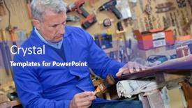  Presentation with craftsman - PPT layouts featuring old-craftsman-works-by-window background and a  colored foreground