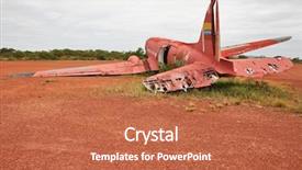  Presentation with plane crash - Amazing presentation having old crashed plane in canaima backdrop and a coral colored foreground