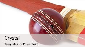  Presentation with cricket - PPT theme consisting of old cricket bat and cricket background and a light gray colored foreground