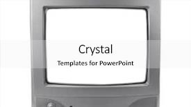 Presentation with old - Presentation theme featuring old crt tv with white background and a white colored foreground