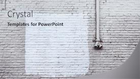  Presentation with paint white brick wall - Amazing presentation design having old-crumbling-brick-wall backdrop and a light gray colored foreground