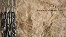  Presentation with old crumpled paper - PPT theme consisting of old-crumpled-paper-texture background and a coral colored foreground