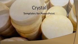  Presentation with saving - PPT theme with soct saving - canastra cheese on the shelf background and a mint green colored foreground