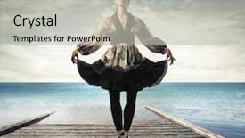  Presentation with beautiful flower elegant - Colorful slide deck enhanced with old dance - beautiful elegant ballerina backdrop and a light gray colored foreground