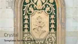  Presentation with old style - Slides featuring old-decorative-white-stone-wall background and a coral colored foreground