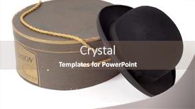  Presentation with hat - PPT layouts having old-derby-hat-with-hat background and a violet colored foreground