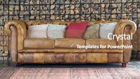  Presentation with indian classical singer - Theme consisting of old design - classical style armchair sofa couch background and a coral colored foreground