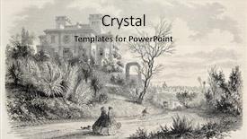  Presentation with villa - PPT theme featuring old design - villa massigny in nice france background and a soft green colored foreground