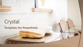  Presentation with furniture design - Beautiful PPT theme featuring old design - vintage books and coffee cup backdrop and a lemonade colored foreground