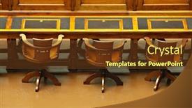  Presentation with library - Beautiful presentation featuring old-desks-at-state-library backdrop and a tawny brown colored foreground