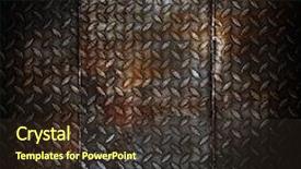  Presentation with diamond plate - PPT theme enhanced with old diamond plate background and a tawny brown colored foreground