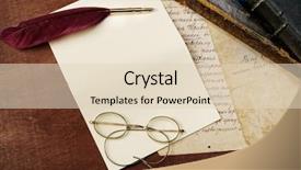  Presentation with vintage letter - Slides having old diary - vintage letter concept background and a lemonade colored foreground