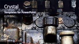  Presentation with diesel engine - Theme enhanced with industry - king bumiphol - bhumibol bridge background and a wine colored foreground