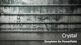  Presentation with metal - Presentation theme consisting of old dirty metal wall grunge background and a  colored foreground