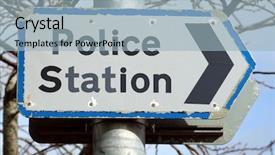  Presentation with dirt dirt texture dirty - Slide deck consisting of old dirty police station sign background and a light blue colored foreground