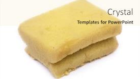  Presentation with dishwashing - Presentation theme featuring old-dishwashing-sponge-isolated-over background and a blonde colored foreground