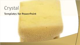  Presentation with dishwashing - Presentation design enhanced with old-dishwashing-sponge-isolated-over background and a blonde colored foreground