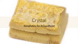  Presentation with dishwashing - Amazing presentation theme having old-dishwashing-sponge-isolated-over backdrop and a yellow colored foreground