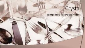  Presentation with tableware - Audience pleasing presentation consisting of old disordered tableware closeup backdrop and a lemonade colored foreground