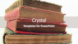  Presentation with tan book stack stacks of books - Audience pleasing slide set consisting of old doctrine - stack of books backdrop and a tawny brown colored foreground