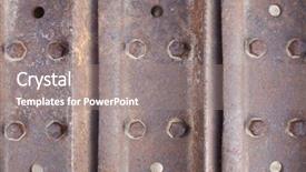  Presentation with metal - PPT theme consisting of old door - abstract rusty vintage metal surface background and a gray colored foreground