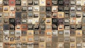  Presentation with aluminium seamless metal texture - Slide set having old door - seamless pattern repeating texture background and a coral colored foreground