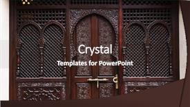  Presentation with africa - Colorful PPT theme enhanced with old door in marrakech morooco backdrop and a wine colored foreground