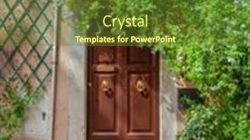  Presentation with rome italy - Presentation theme having old-door-in-rome-italy background and a tawny brown colored foreground