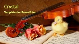  Presentation with old days - Audience pleasing slide deck consisting of old easter duckling enjoying music backdrop and a tawny brown colored foreground