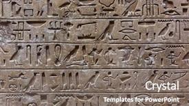  Presentation with archeology - Presentation design consisting of old egypt scriptures - archeology background background and a gray colored foreground