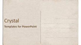  Presentation with postcard - PPT theme consisting of old empty postcard isolated background and a lemonade colored foreground