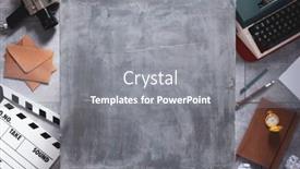  Presentation with creative - Slides with old-empty-table-and-relax background and a gray colored foreground