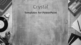  Presentation with creative - PPT theme having old-empty-table-and-relax background and a light gray colored foreground