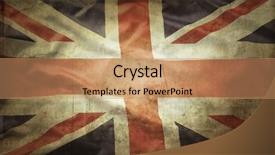  Presentation with union jack - Theme with grunge union jack flag background and a coral colored foreground