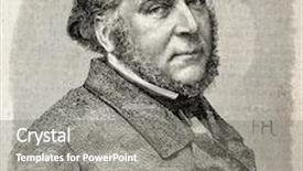  Presentation with association - PPT layouts with old-engraved-portrait-of-eugene background and a gray colored foreground