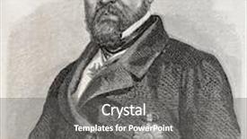  Presentation with journal - Presentation theme having old engraved portrait of ignacio comonfort president of mexico created by marc published on l'illustration journal universel paris 1857 background and a dark gray colored foreground