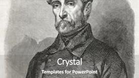  Presentation with journal - PPT theme consisting of cavaignac french military and statesman background and a dark gray colored foreground