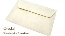  Presentation with old letter sealed envelope - Beautiful PPT layouts featuring old envelope isolated on white backdrop and a cream colored foreground