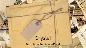  Presentation with old letter - Colorful slide set enhanced with old envelope with label backdrop and a yellow colored foreground