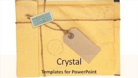  Presentation with scrapbooking - Amazing slides having old envelope with label backdrop and a  colored foreground