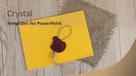  Presentation with wax - Theme enhanced with old-envelopes-with-red-sealing background and a coral colored foreground