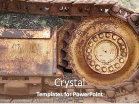 Old Excavator Rusting PPT template 4 | CrystalGraphics
