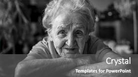  Presentation with black woman - Presentation consisting of old faces - black and white portrait background and a gray colored foreground