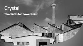  Presentation with old buildings - Beautiful presentation featuring old factory exterior with buildings backdrop and a gray colored foreground