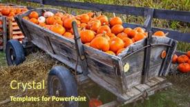  Presentation with old farm - Slides with old-farm-wagon-full background and a tawny brown colored foreground