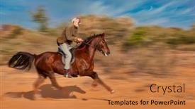  Presentation with horse hair - Presentation design consisting of old-farmer-with-white-hair background and a red colored foreground