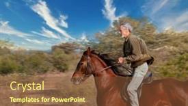  Presentation with horse hair - Slide set with old-farmer-with-white-hair background and a tawny brown colored foreground