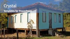  Presentation with brazil - Amazing slide deck having old farmhouse in brazil backdrop and a teal colored foreground